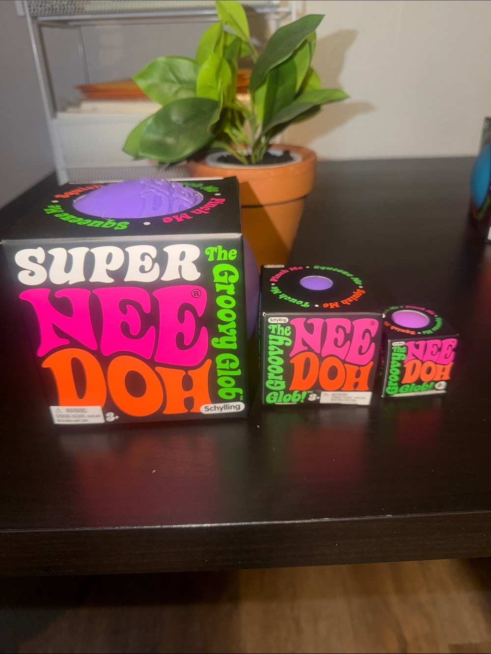 Schylling Super NeeDoh Groovy Globe – Purple Stress Toy